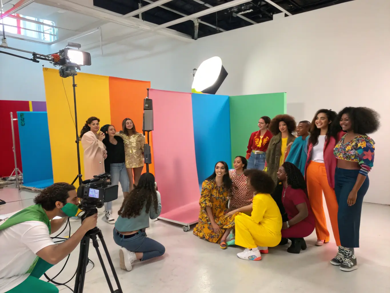An image showcasing a diverse group of models, representing the inclusive and supportive community fostered by Midwest Model Management.
