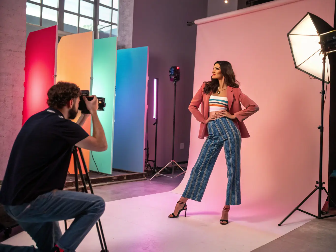 A versatile model showcasing their ability to adapt to different styles and themes, highlighting the agency's diverse talent pool.